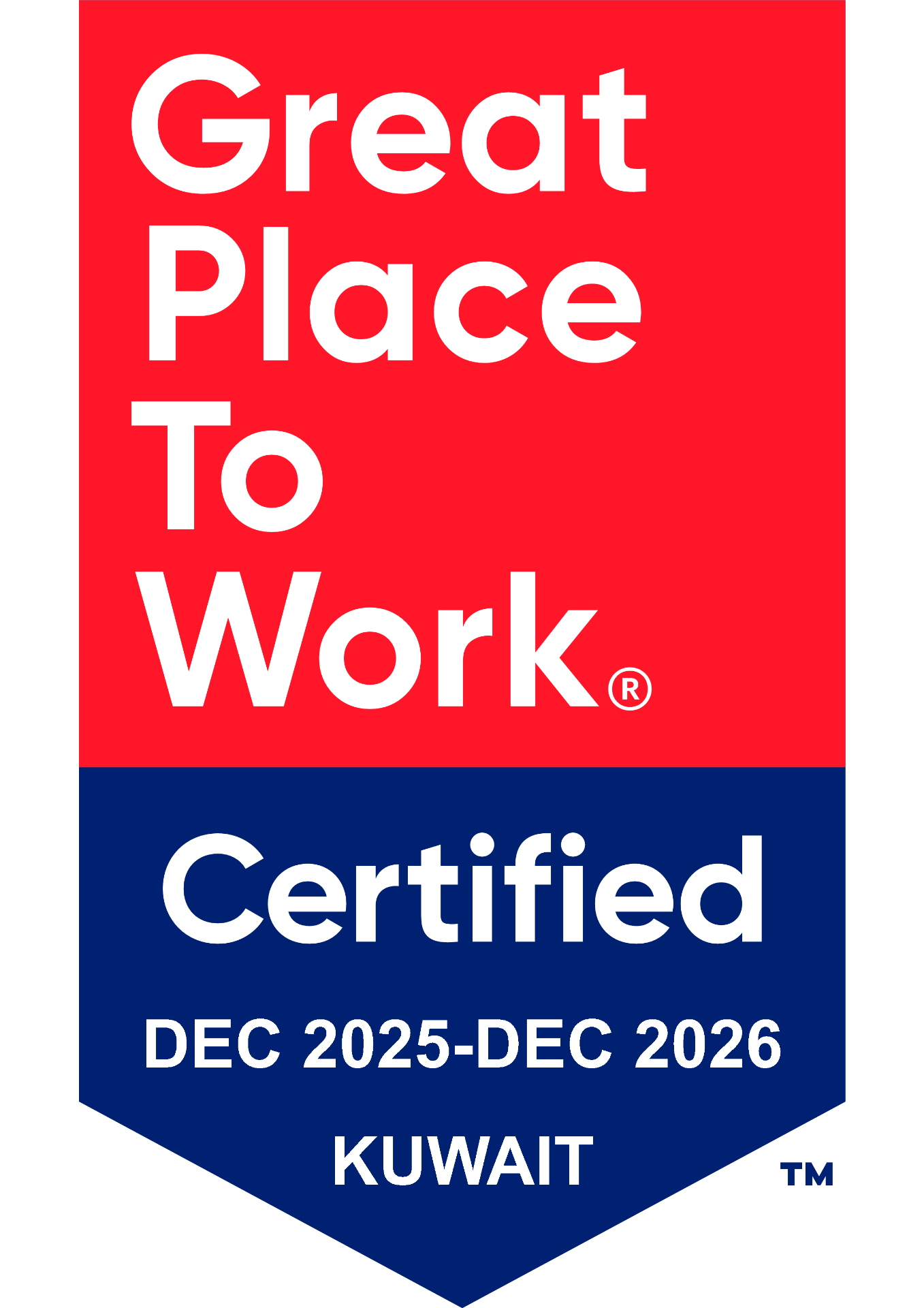 Great Place to Work Certified — Kuwait, Dec 2025–Dec 2026